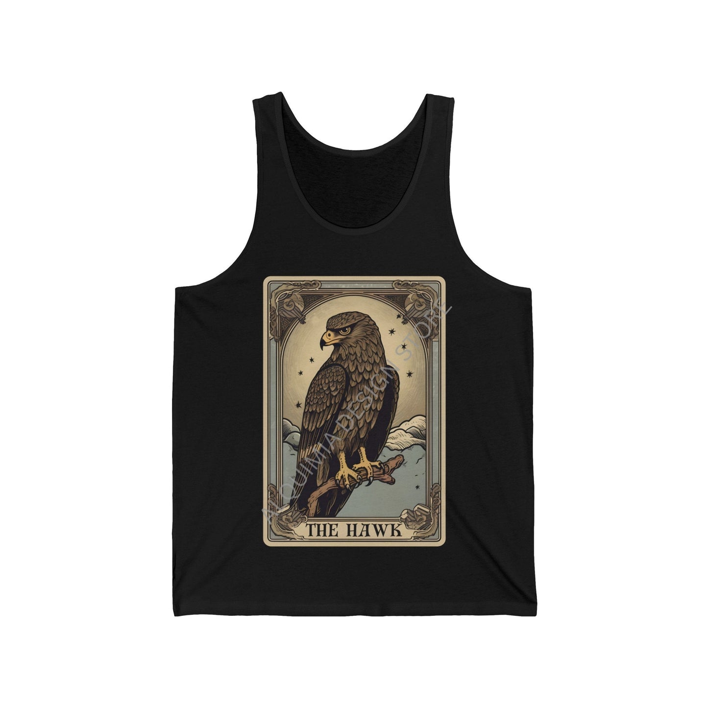 The Hawk Tarot Card Tank Top, Birds of Prey