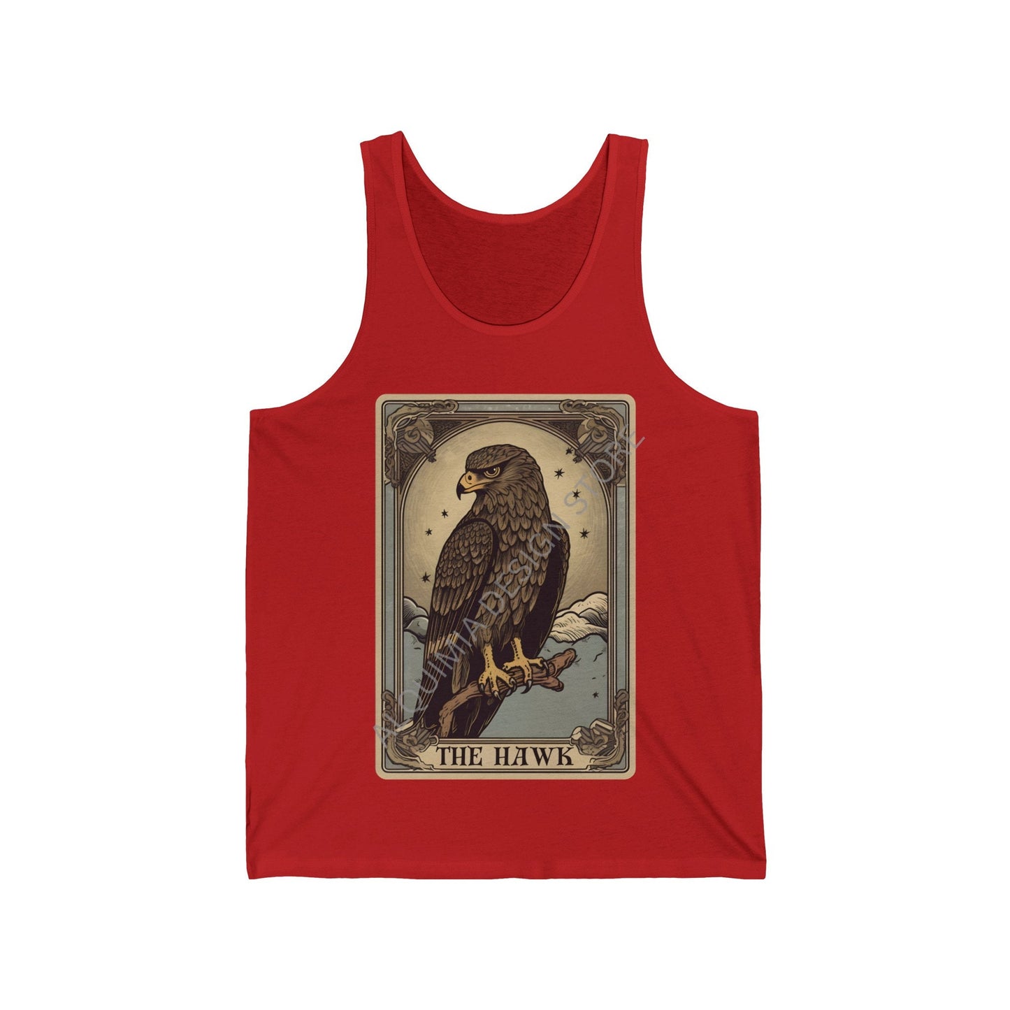 The Hawk Tarot Card Tank Top, Birds of Prey