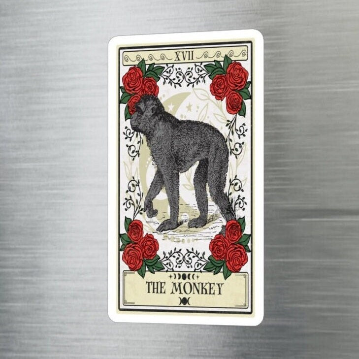 Monkey Tarot Card Sticker 3" x 4"