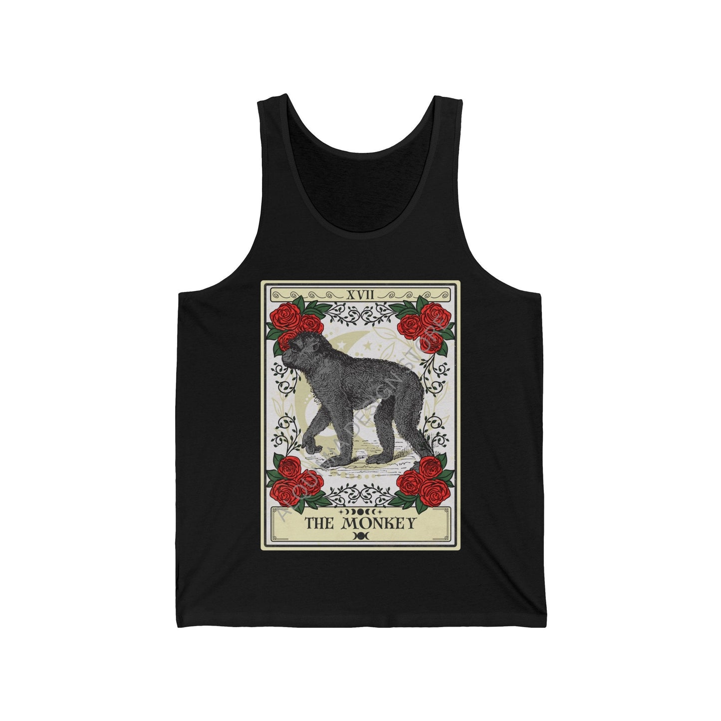 The Monkey Tarot Card Tank Top, Animal Lover