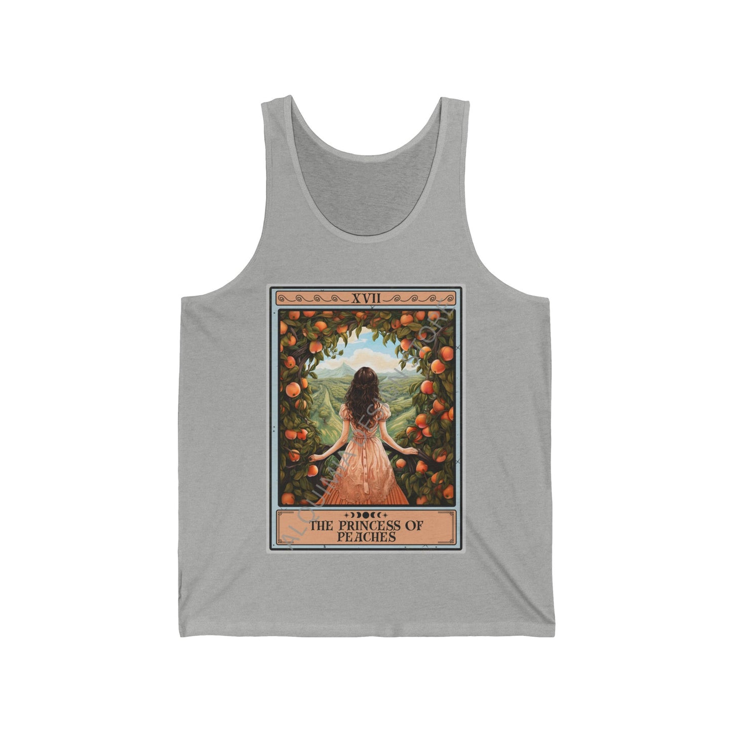 The Princess Of Peaches Tarot Card Tank Top, Peach Fruit