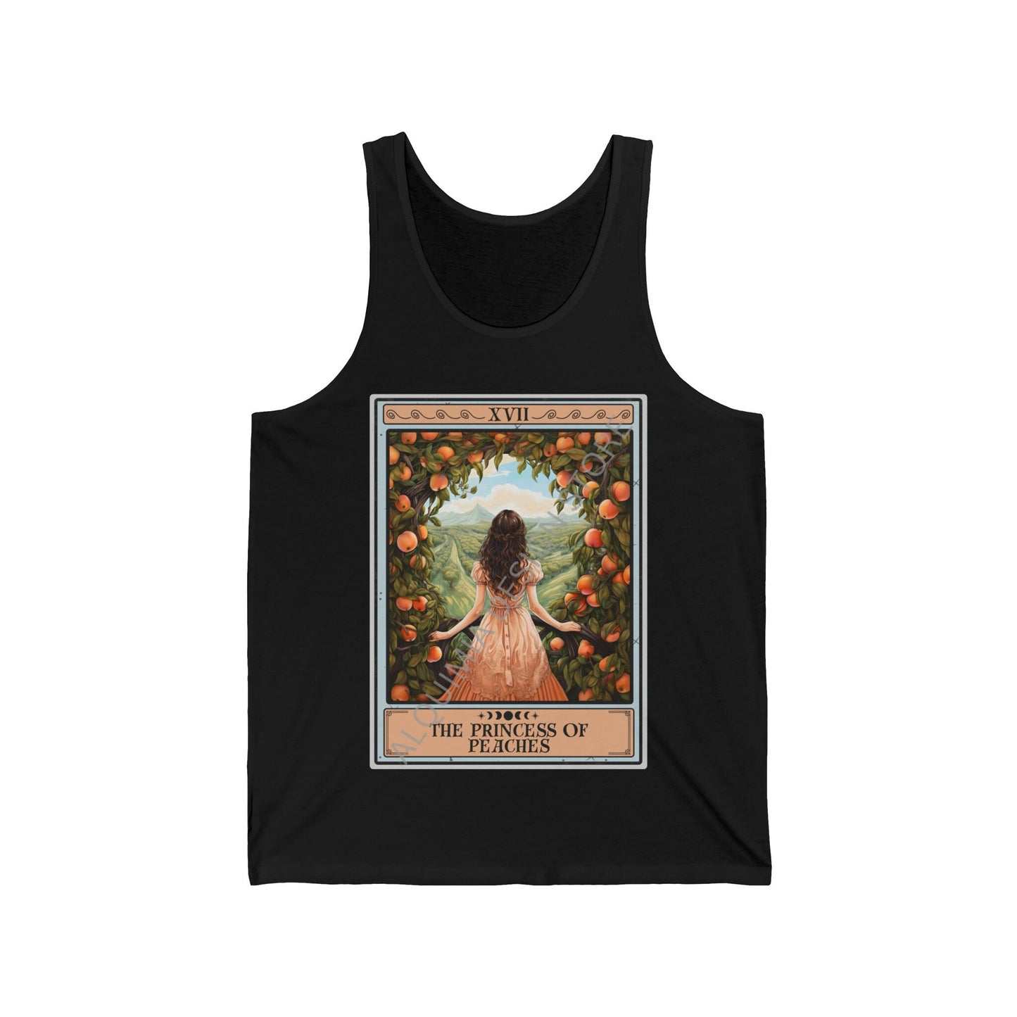 The Princess Of Peaches Tarot Card Tank Top, Peach Fruit