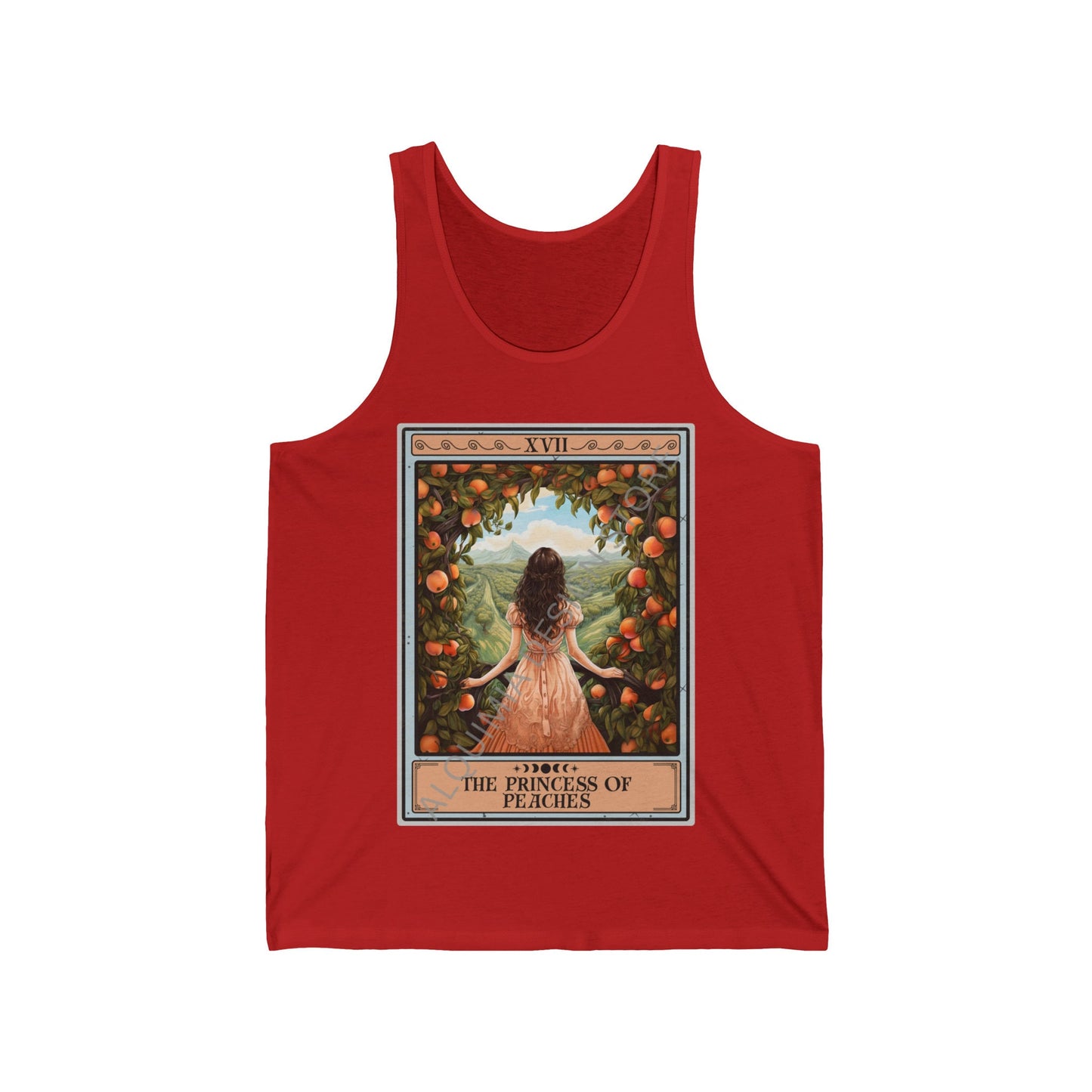 The Princess Of Peaches Tarot Card Tank Top, Peach Fruit