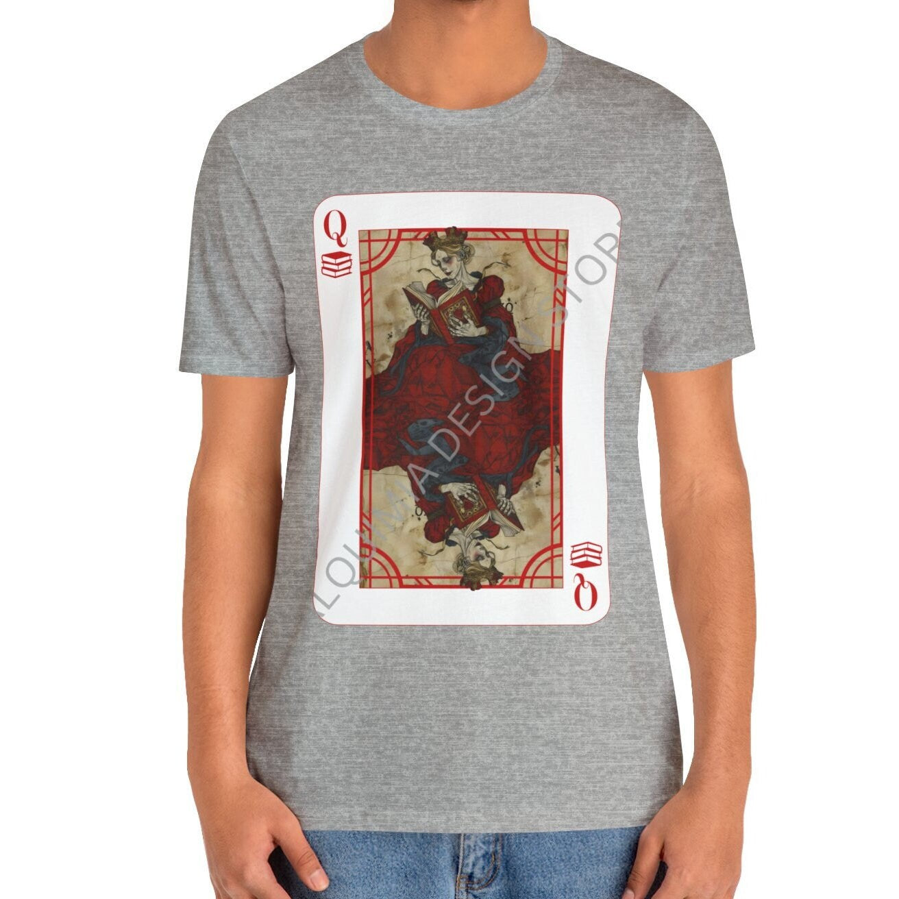 Queen of Reading Poker Card Shirt, Book Lover