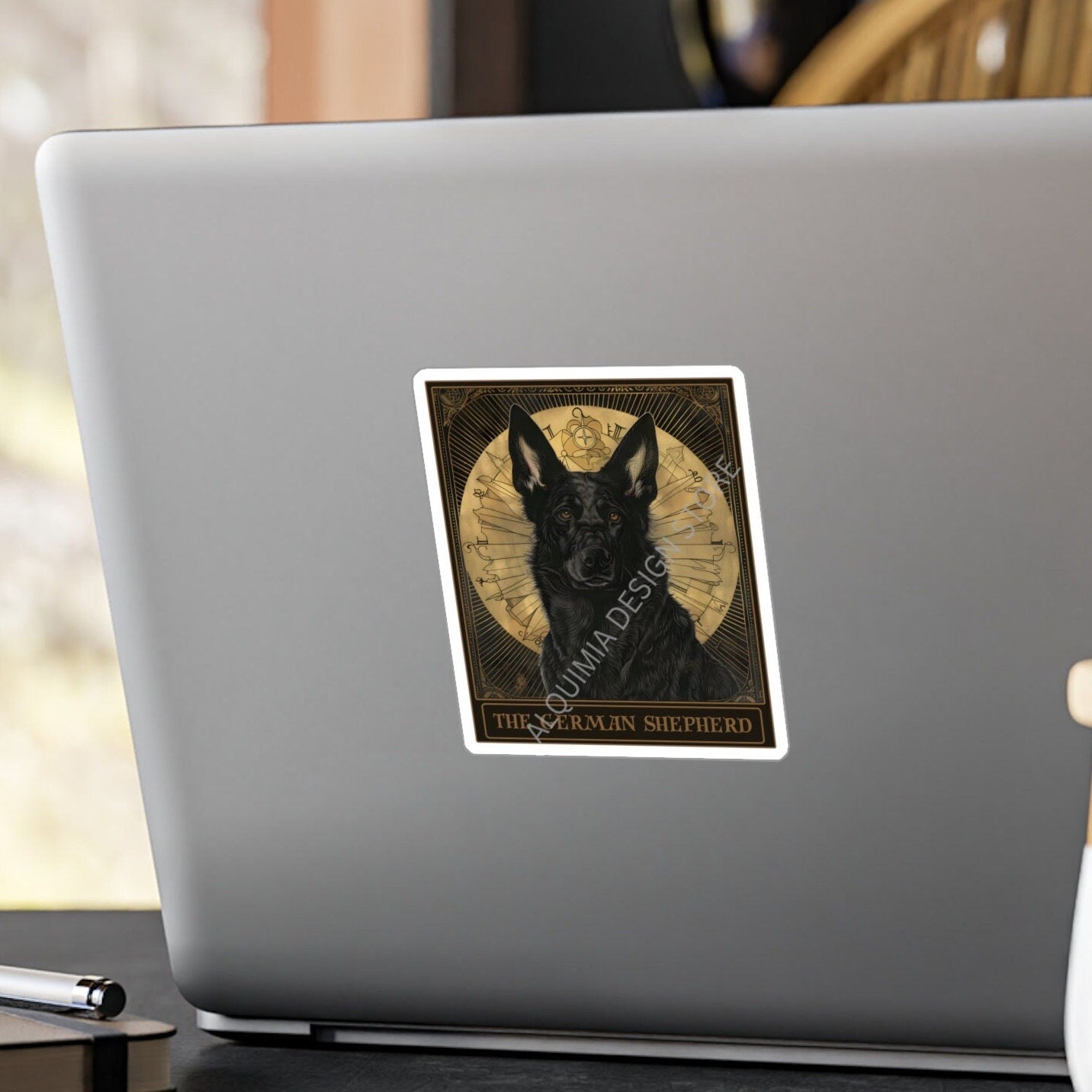 Black German Shepherd Stickers, 3" x 4"