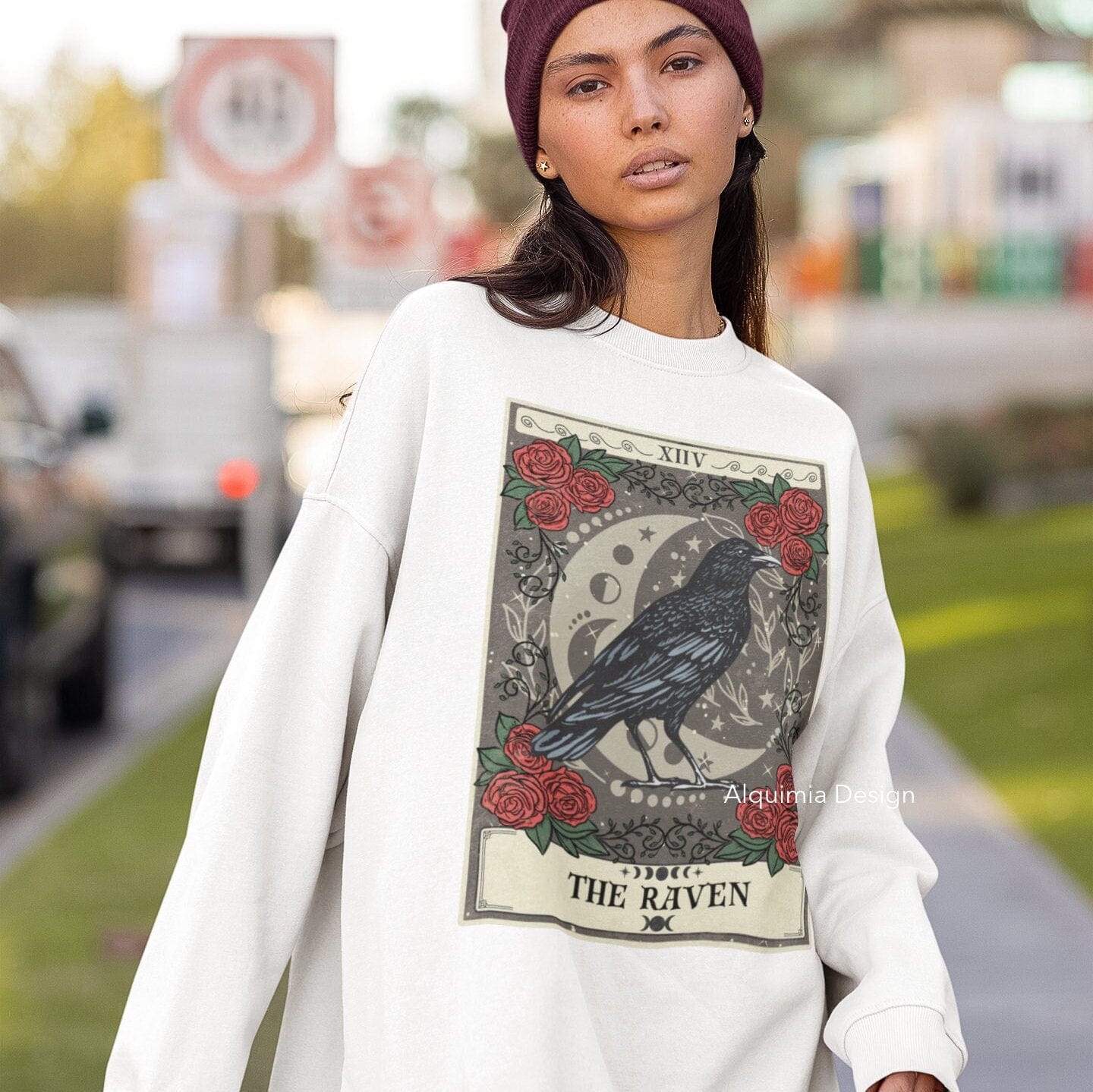 The Raven Tarot Card Sweatshirt