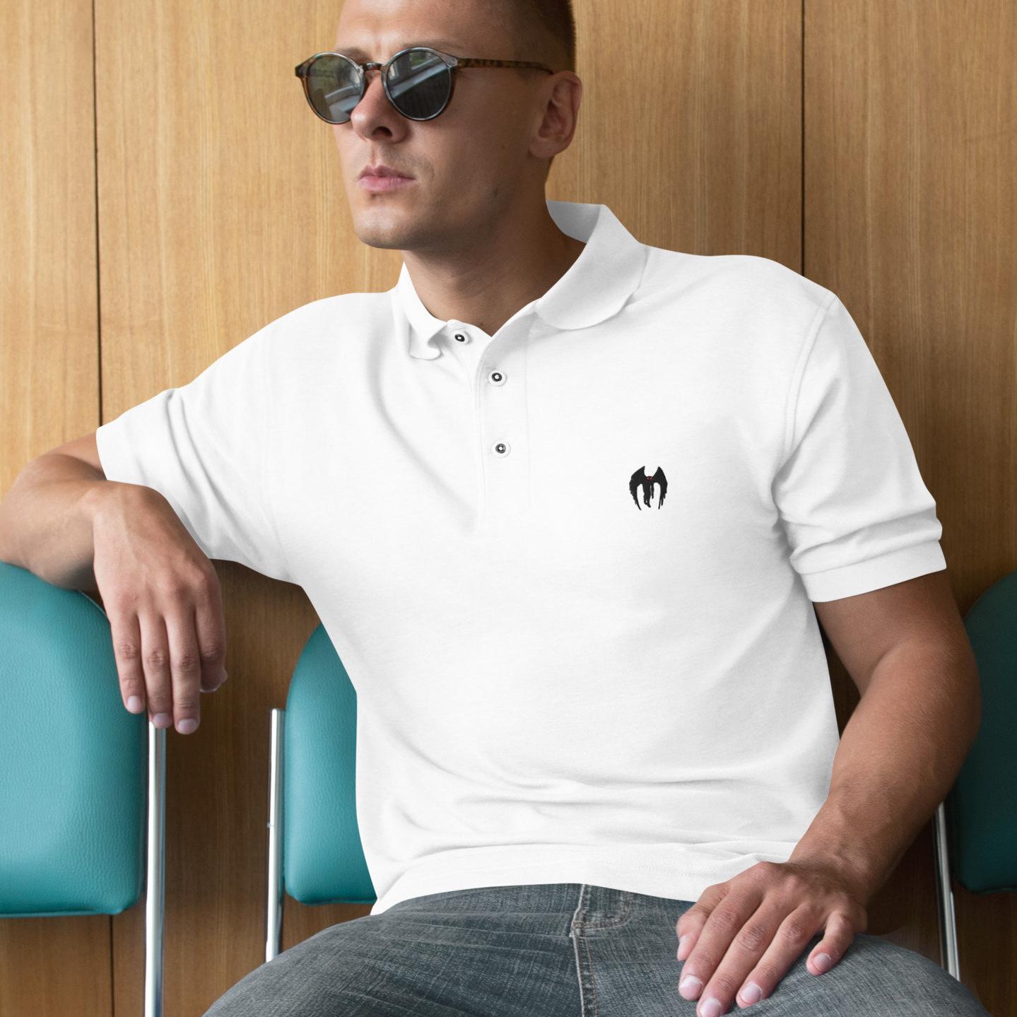 Mothman Shirt For Men, Mothman Golf Shirt Men's Polo Cryptid Mothman Polo Shirt