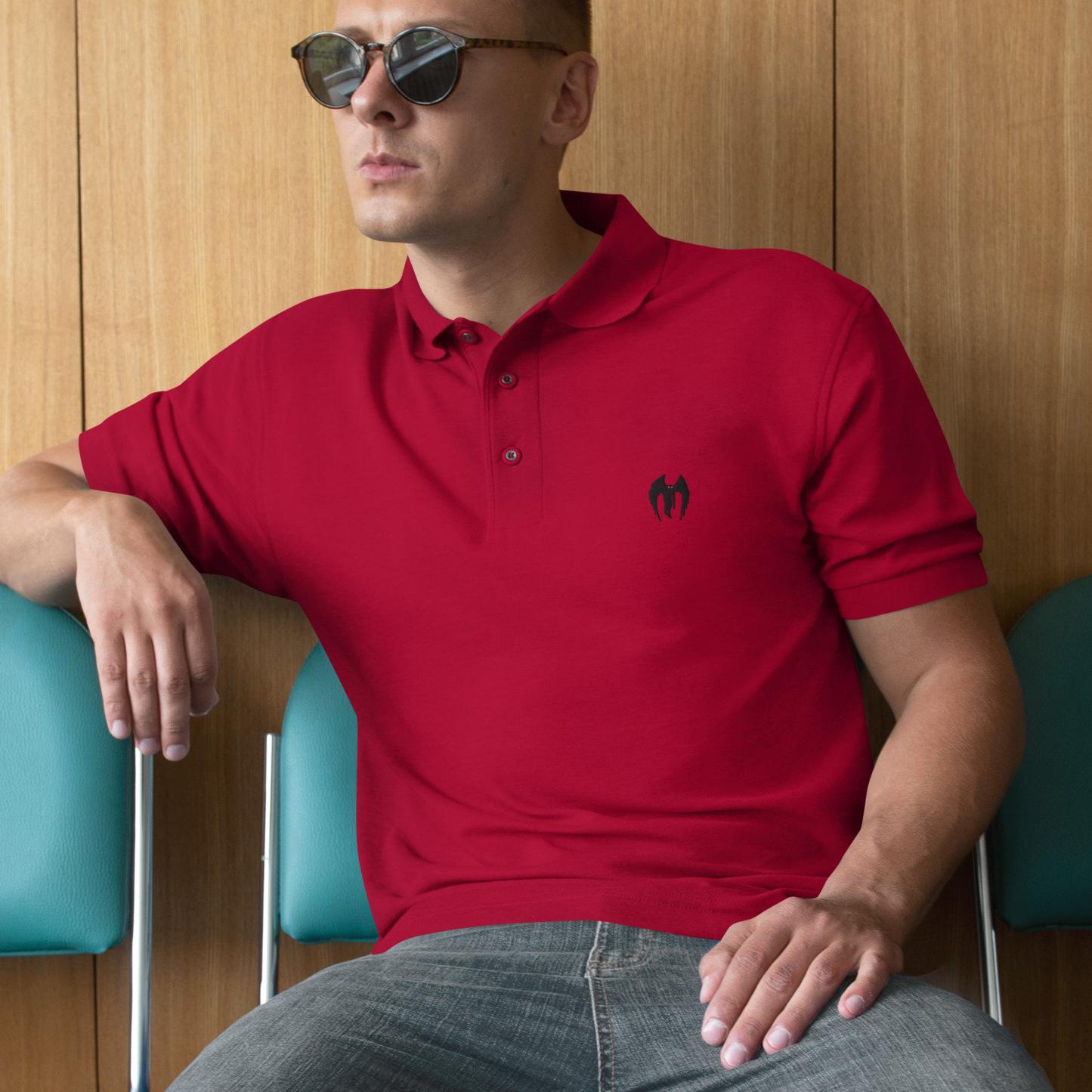 Mothman Shirt For Men, Mothman Golf Shirt Men's Polo Cryptid Mothman Polo Shirt