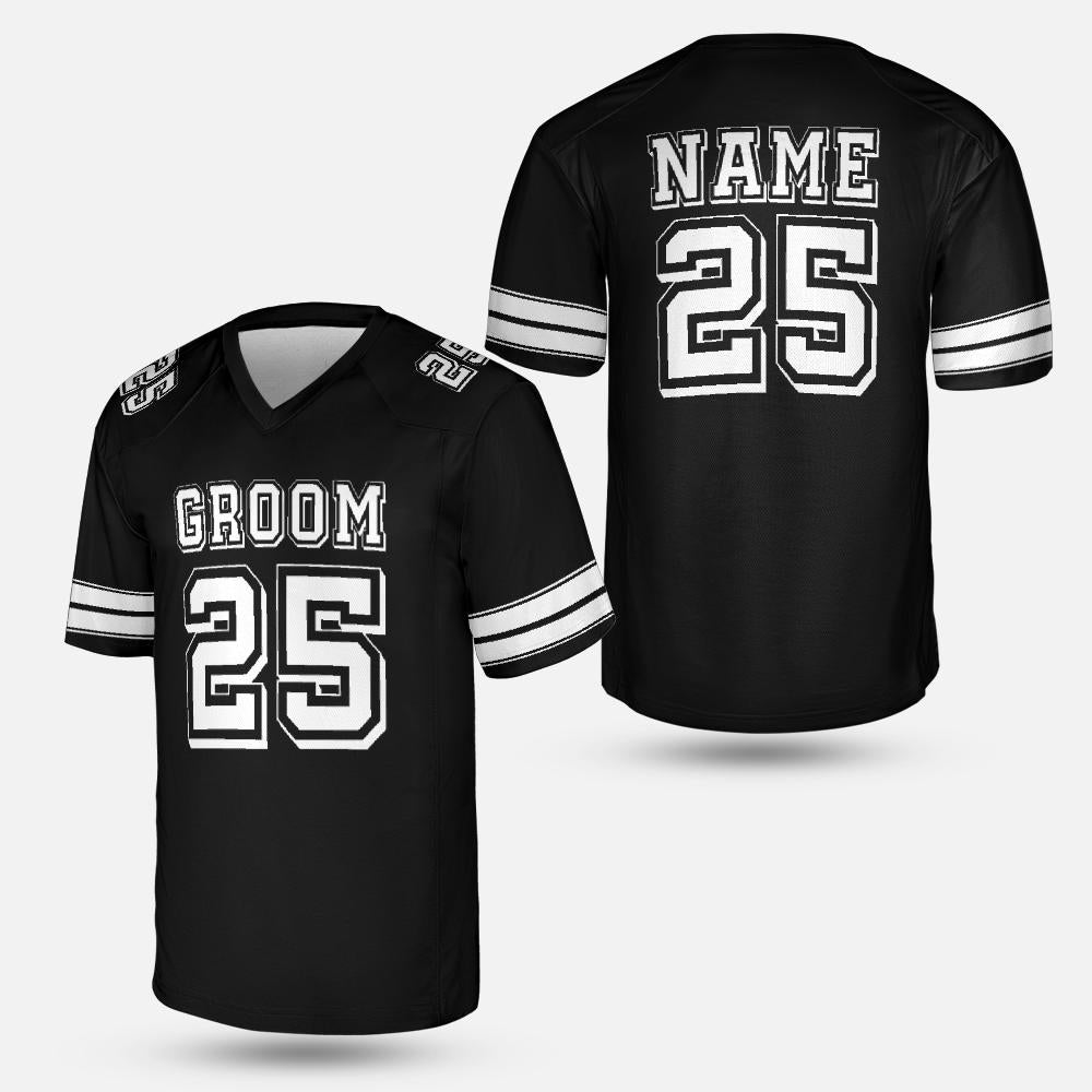 Bride and Groom Matching Football Jersey, Personalized Name and Number