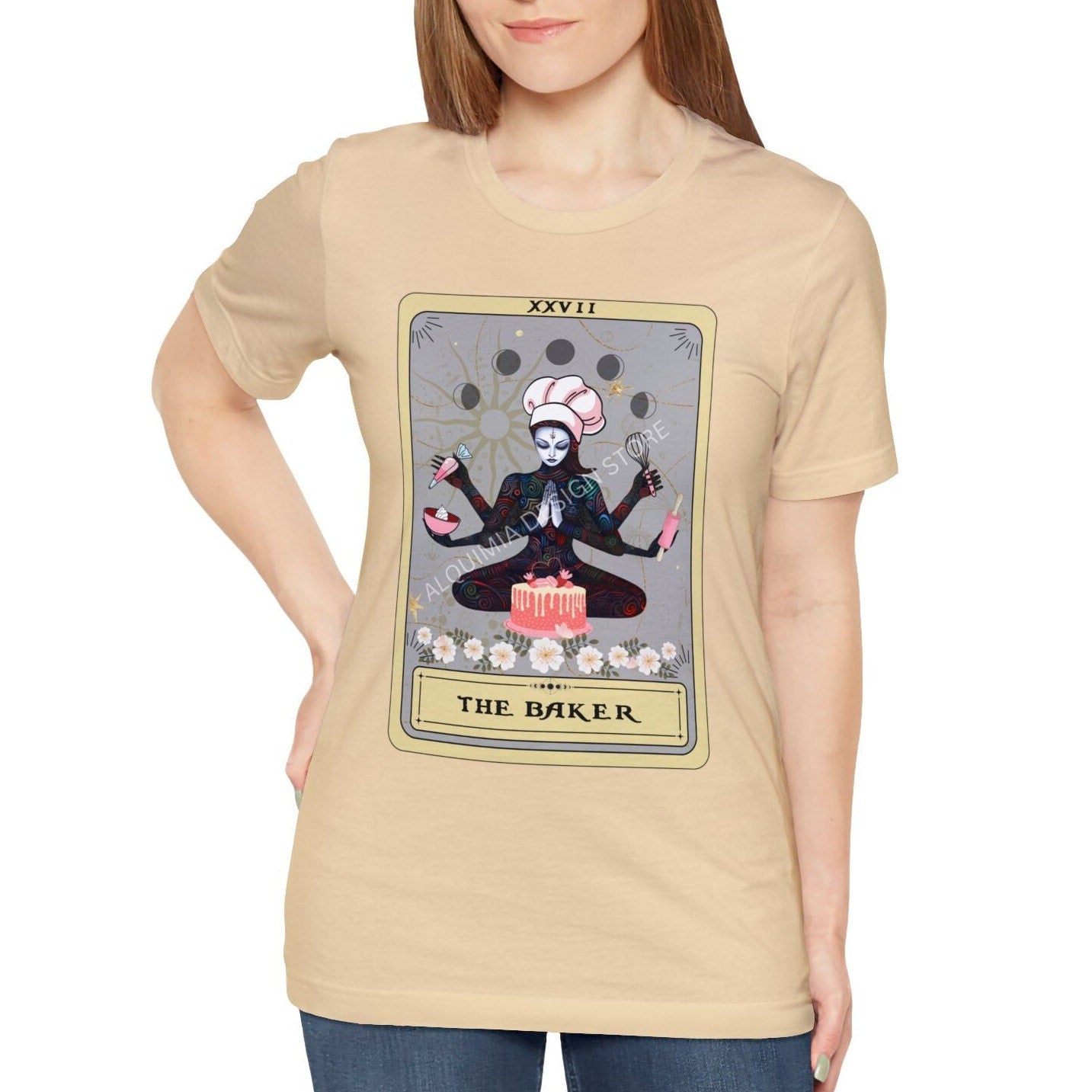 Baking Shirt, The Baker Goddess Tarot Card Shirt, Baking Lover Gifts Cake Decorator Gift Pastry Chef T-shirt