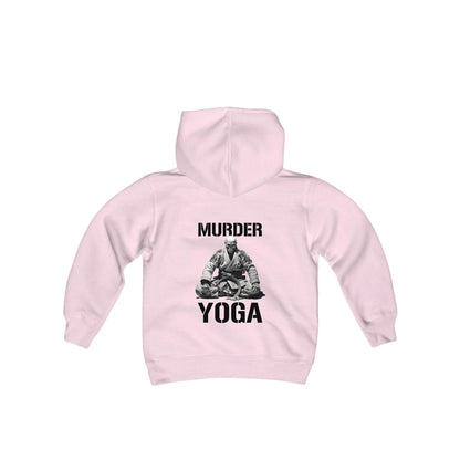 Jiu Jitsu Youth Hoodie, Murder Yoga JiuJitsu Skeleton YOUTH SIZE Hooded