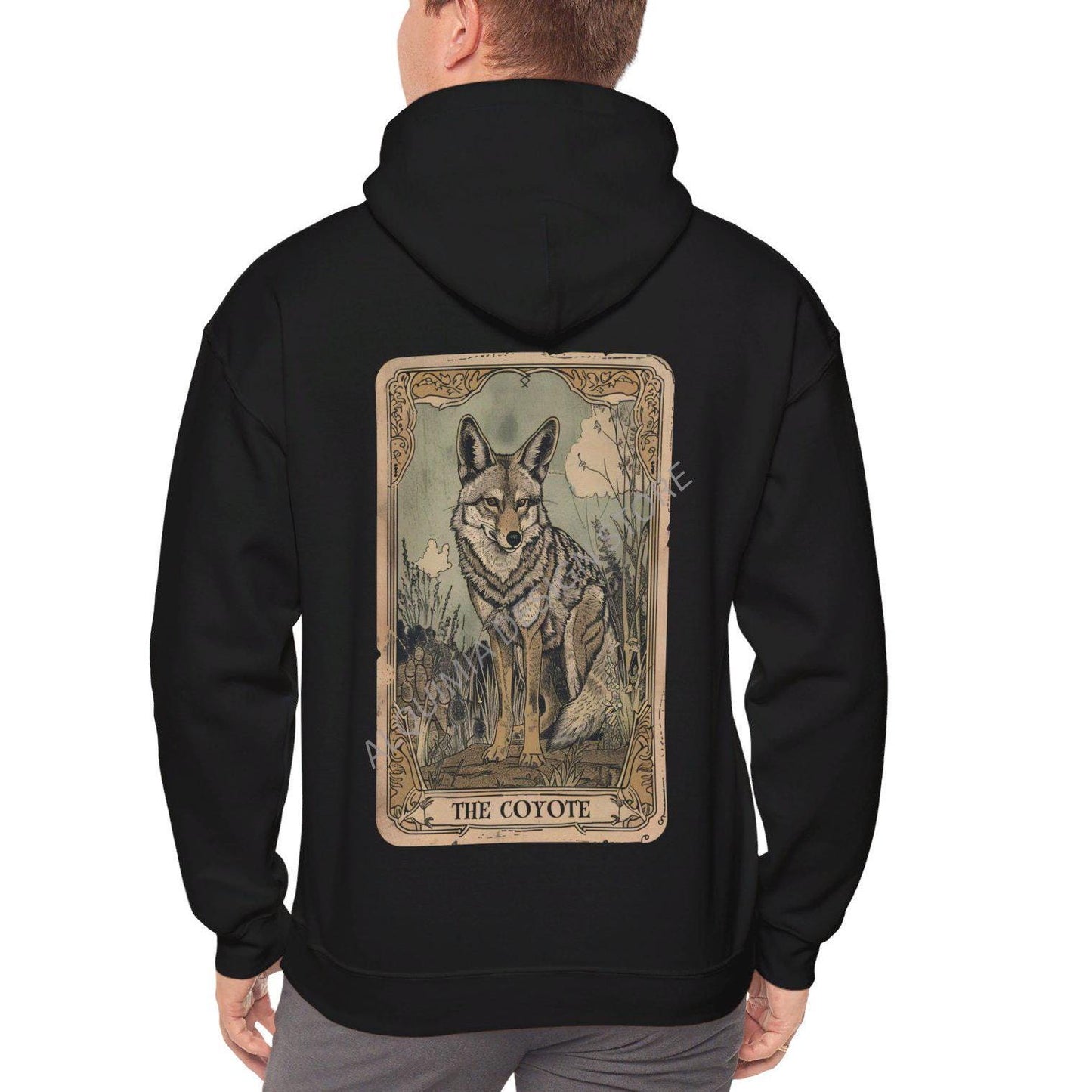 The Coyote Tarot Card Hoodie, Coyote Sweatshirt, Coyote Lover Gifts