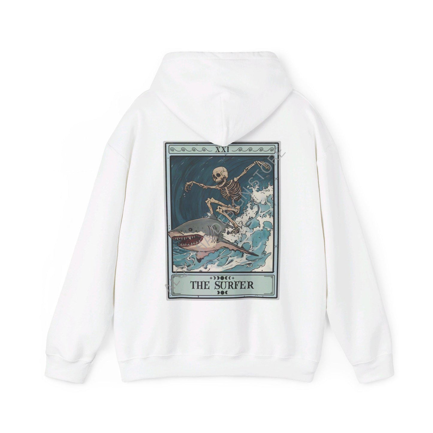 The Surfer Tarot Card Hoodie, Surfing Hoodie for Surfer, Beach Lover Ocean Life