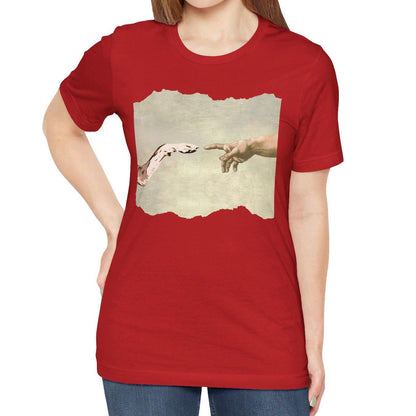 Dog Lover Shirt - Human Hand and Paw Design