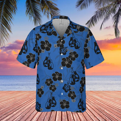 Boxing Hawaiian Shirt, Boxer Shirt Box Short-sleeve Hawaiian Shirt Boxing Gloves Shirt