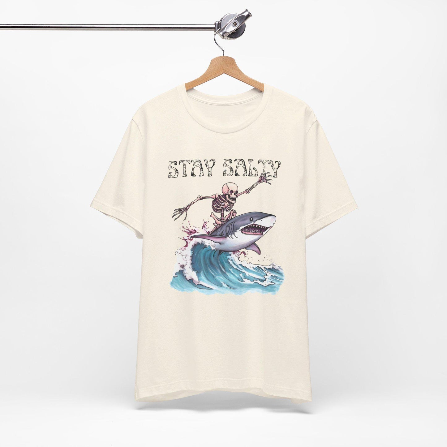 Stay Salty Shirt, Surfing T-shirt Beach Lover Ocean Life Surfer Shark Shirt