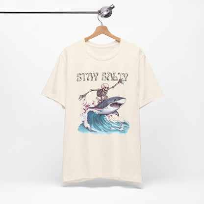 Stay Salty Shirt, Surfing T-shirt Beach Lover Ocean Life Surfer Shark Shirt