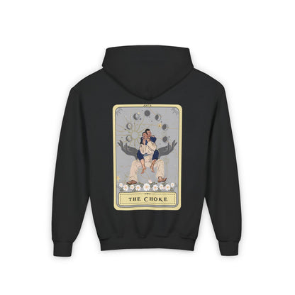 Jiu Jitsu Youth Hoodie, The Choke Tarot Card JiuJitsu YOUTH SIZE Hooded