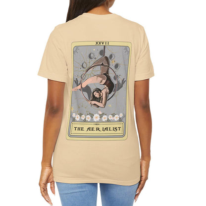 Aerialist Tarot Card T-Shirt - Aerial Hoop Dancer Gift with Back Print