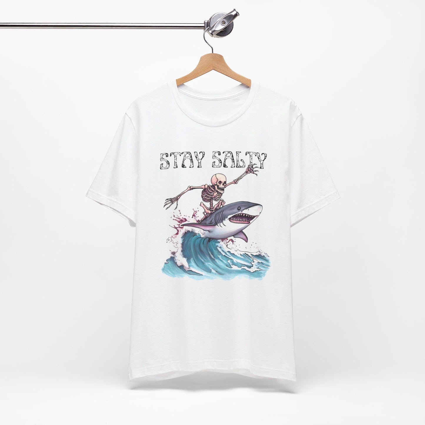 Stay Salty Shirt, Surfing T-shirt Beach Lover Ocean Life Surfer Shark Shirt