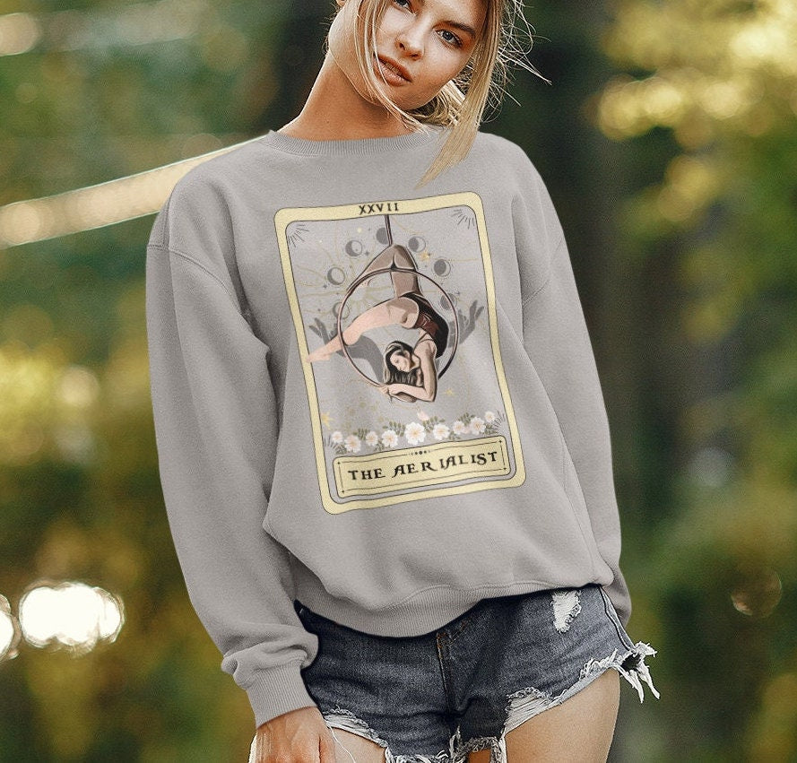 Aerialist Tarot Card Sweatshirt - Aerial Dancer Gift Aerial Hoop Sweater