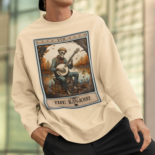 Banjo Sweatshirt - Banjoist Tarot Card Crew Neck Jumper