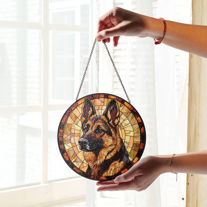 German Shepherd Stained Glass SunCatcher German Shepherd Window Hanging