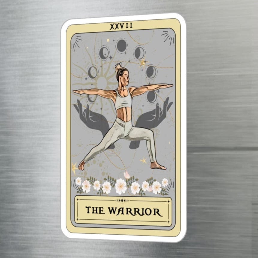 Yoga Pose The Warrior Tarot Card Sticker