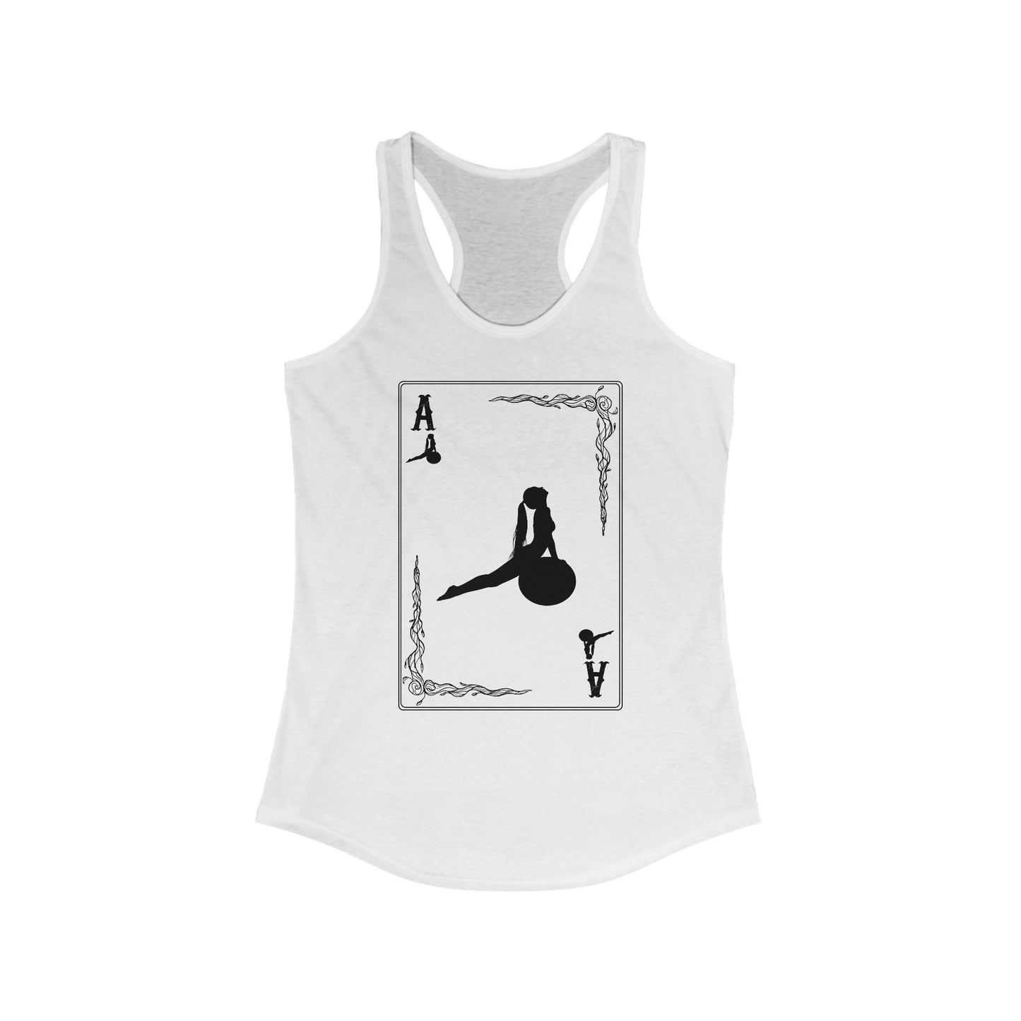 Ace of Pilates Black Poker Card Tank Top