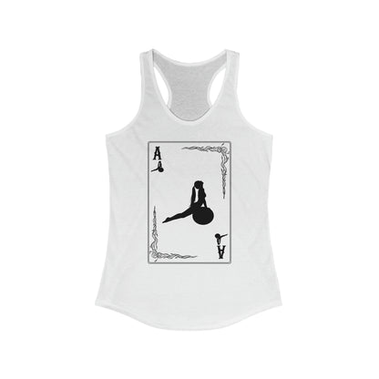 Ace of Pilates Black Poker Card Tank Top