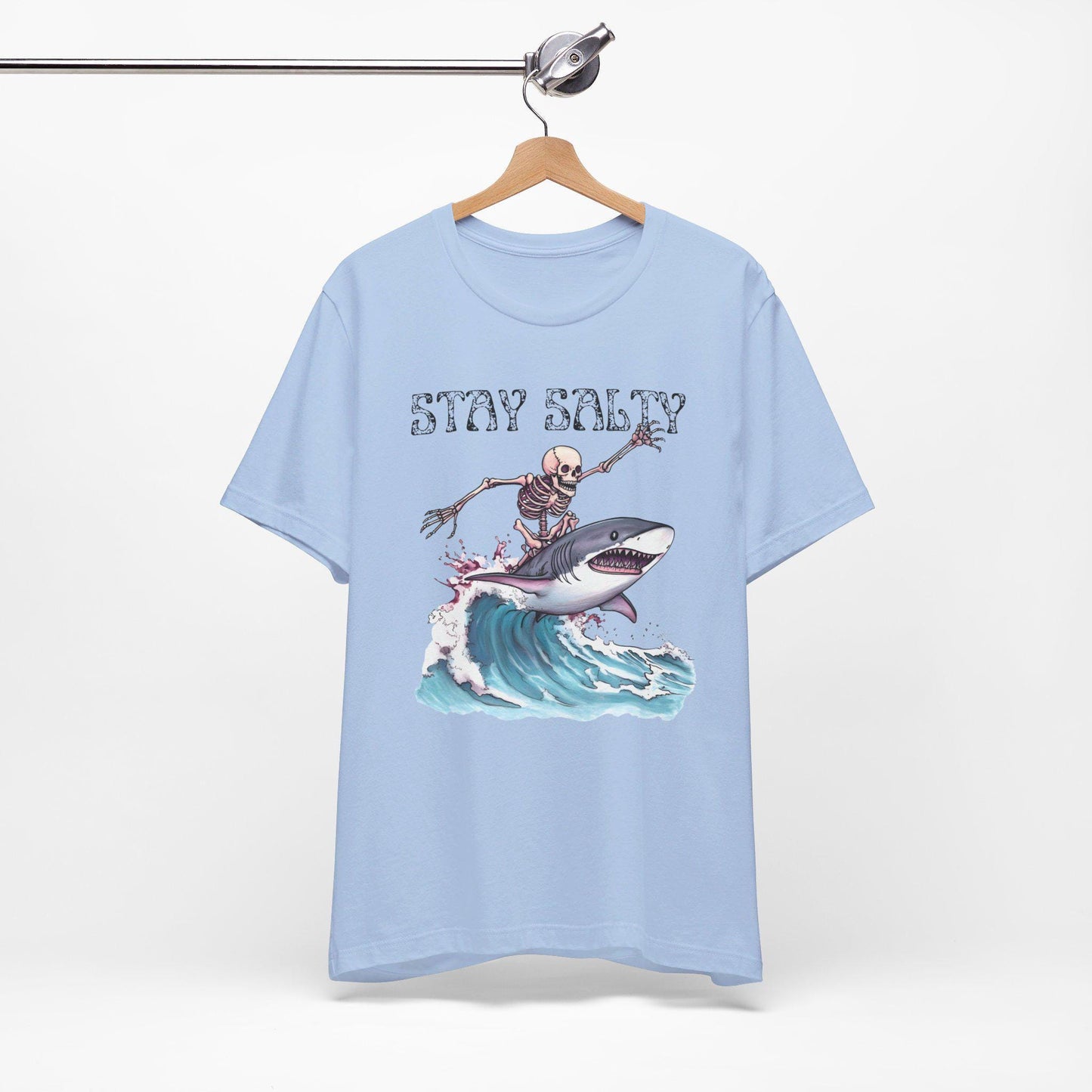 Stay Salty Shirt, Surfing T-shirt Beach Lover Ocean Life Surfer Shark Shirt