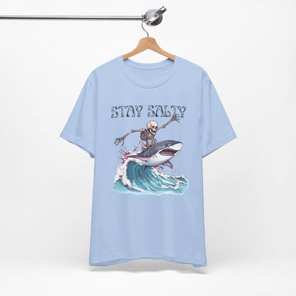 Stay Salty Shirt, Surfing T-shirt Beach Lover Ocean Life Surfer Shark Shirt