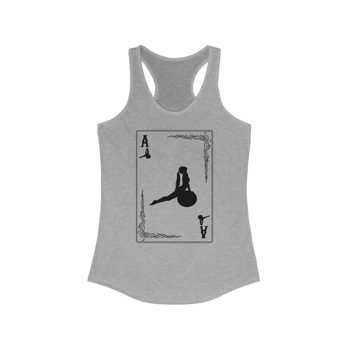 Ace of Pilates Black Poker Card Tank Top