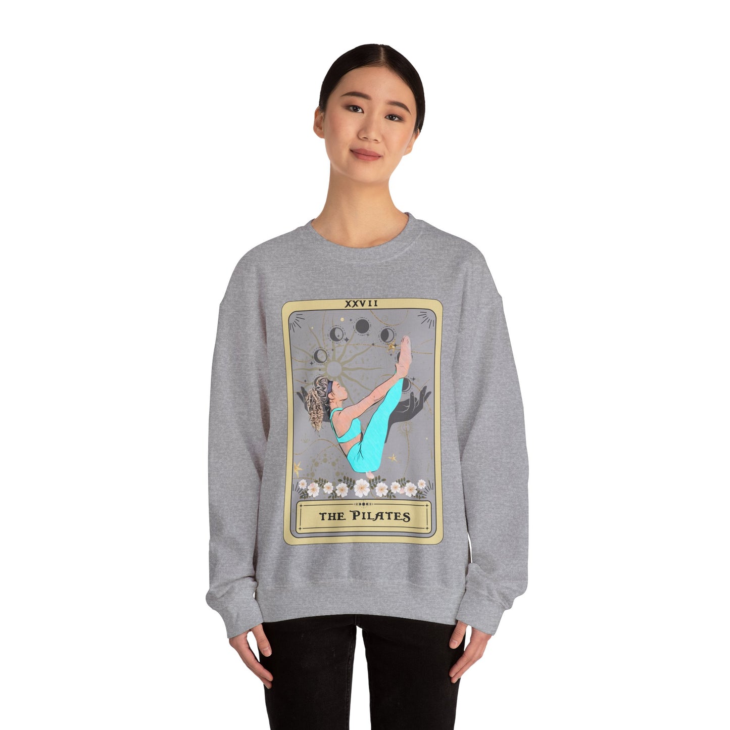 Pilates Tarot Card Sweatshirt, Pilates Pose Sweater