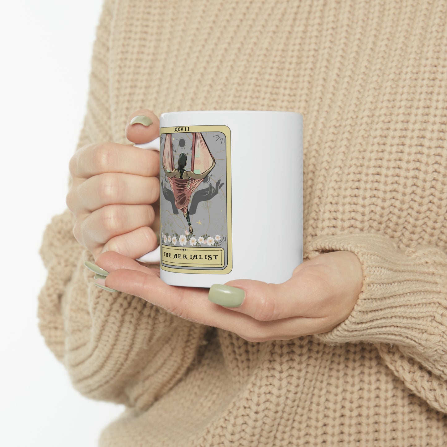 The Aerialist Tarot Card Mug, Aerial Hammock Aerialist Mug