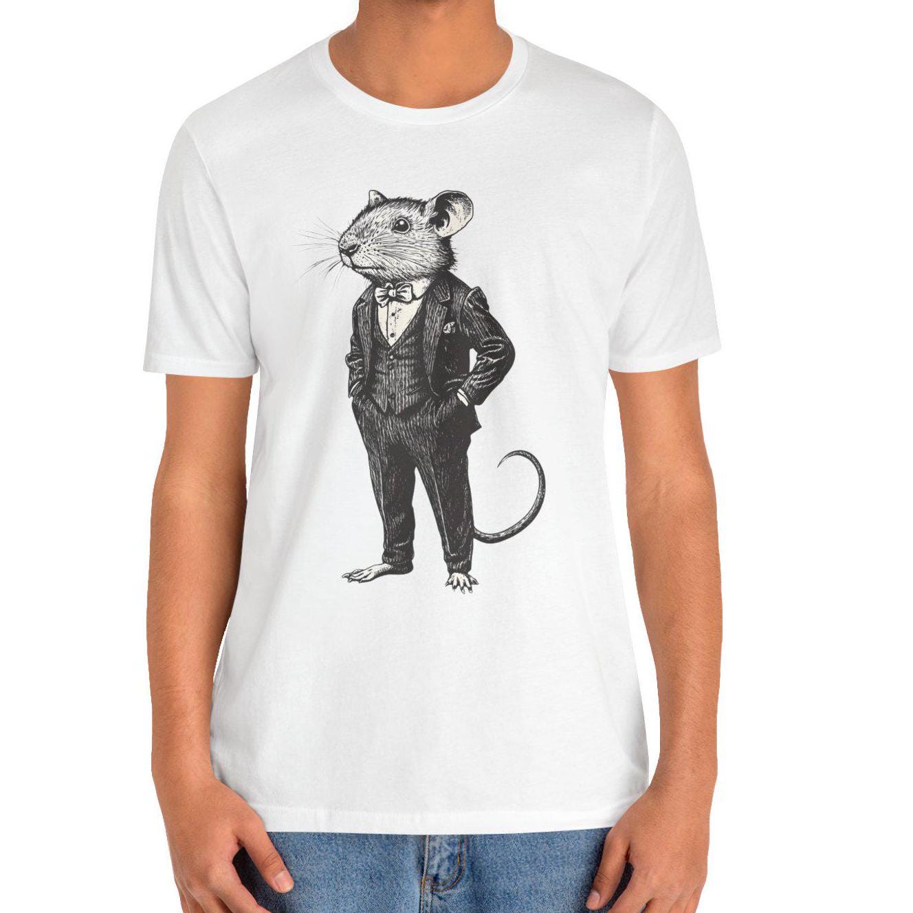 Rat T-Shirt, Rat Wearing Expensive Suit Shirt Stylish Rat