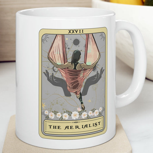 The Aerialist Tarot Card Mug, Aerial Hammock Aerialist Mug