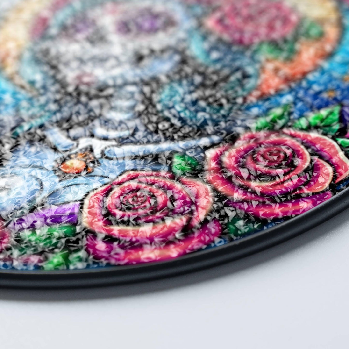 Dia De Los Muertos Stoner Sugar Skull Stained Glass SunCatcher Day of the Dead Decor