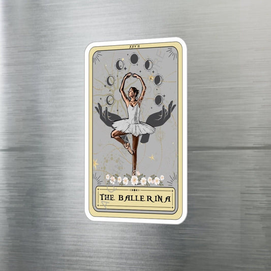 Ballerina Tarot Card Sticker - Waterproof Vinyl Dancer Sticker 3 x 4