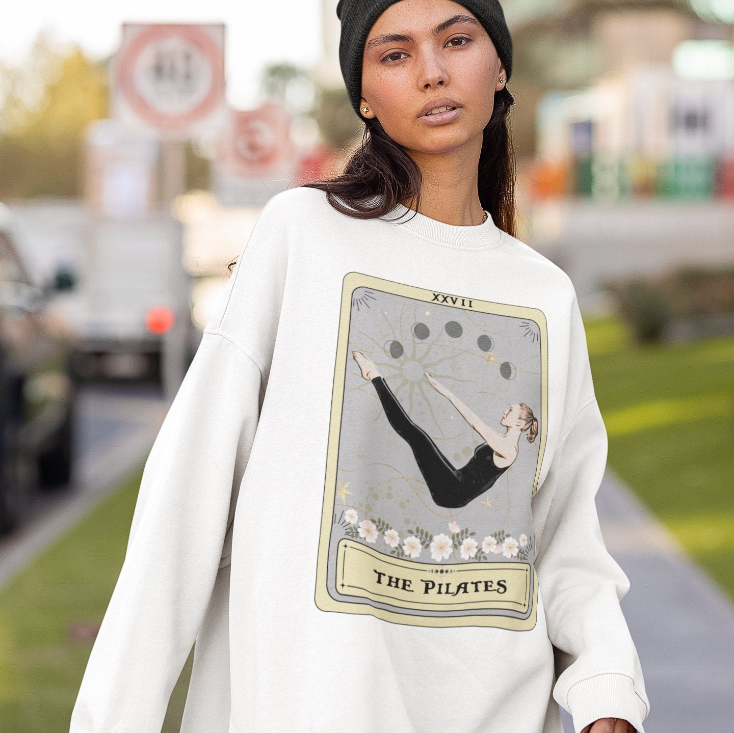 Pilates Tarot Card Sweatshirt - Gift for Pilates Lovers Crew Neck Jumper