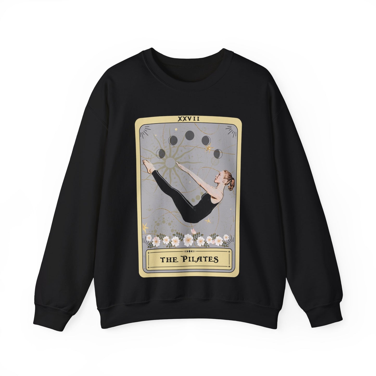 The Pilates Tarot Card Sweatshirt, Pilates Pose Crew Neck