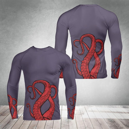 Octopus Long Sleeve Rash Guard - MMA Surf Jiu Jitsu Yoga Activewear