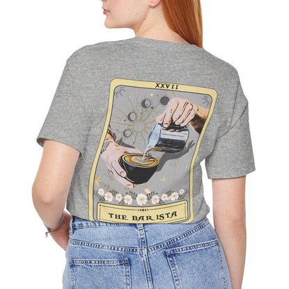 Barista Tarot Card Shirt - Back Print Coffee Lover Gift
