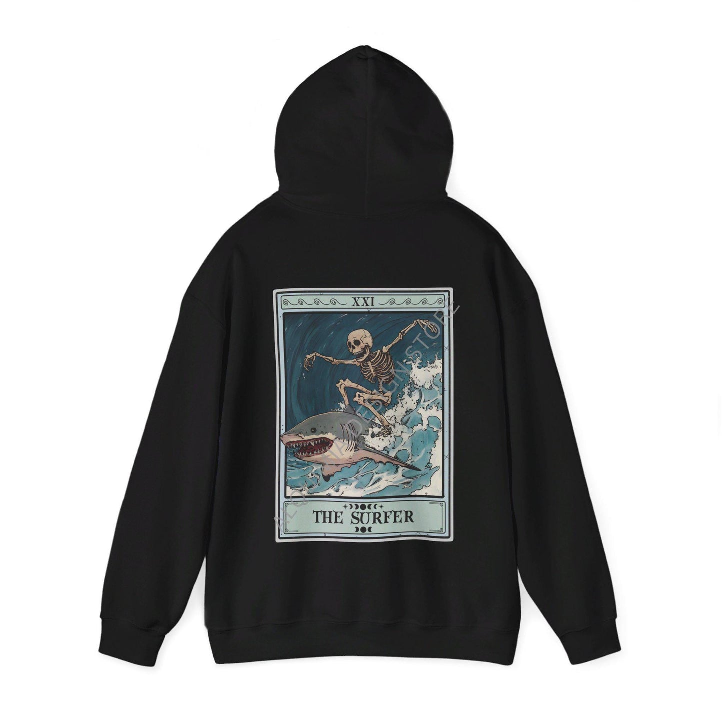 The Surfer Tarot Card Hoodie, Surfing Hoodie for Surfer, Beach Lover Ocean Life