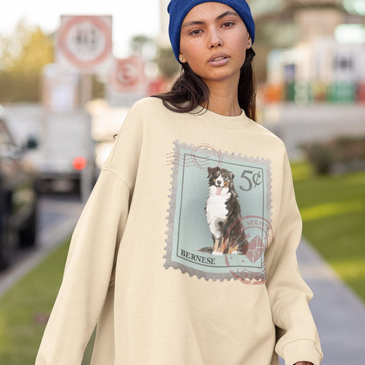 Bernese Mountain Dog Sweatshirt - Berner Mom Crew Neck Gift