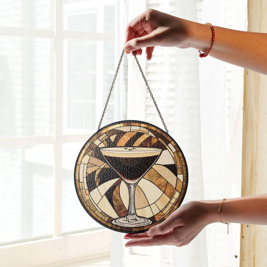 Espresso Martini Stained Glass SunCatcher Espresso Martini Lover Light Catcher