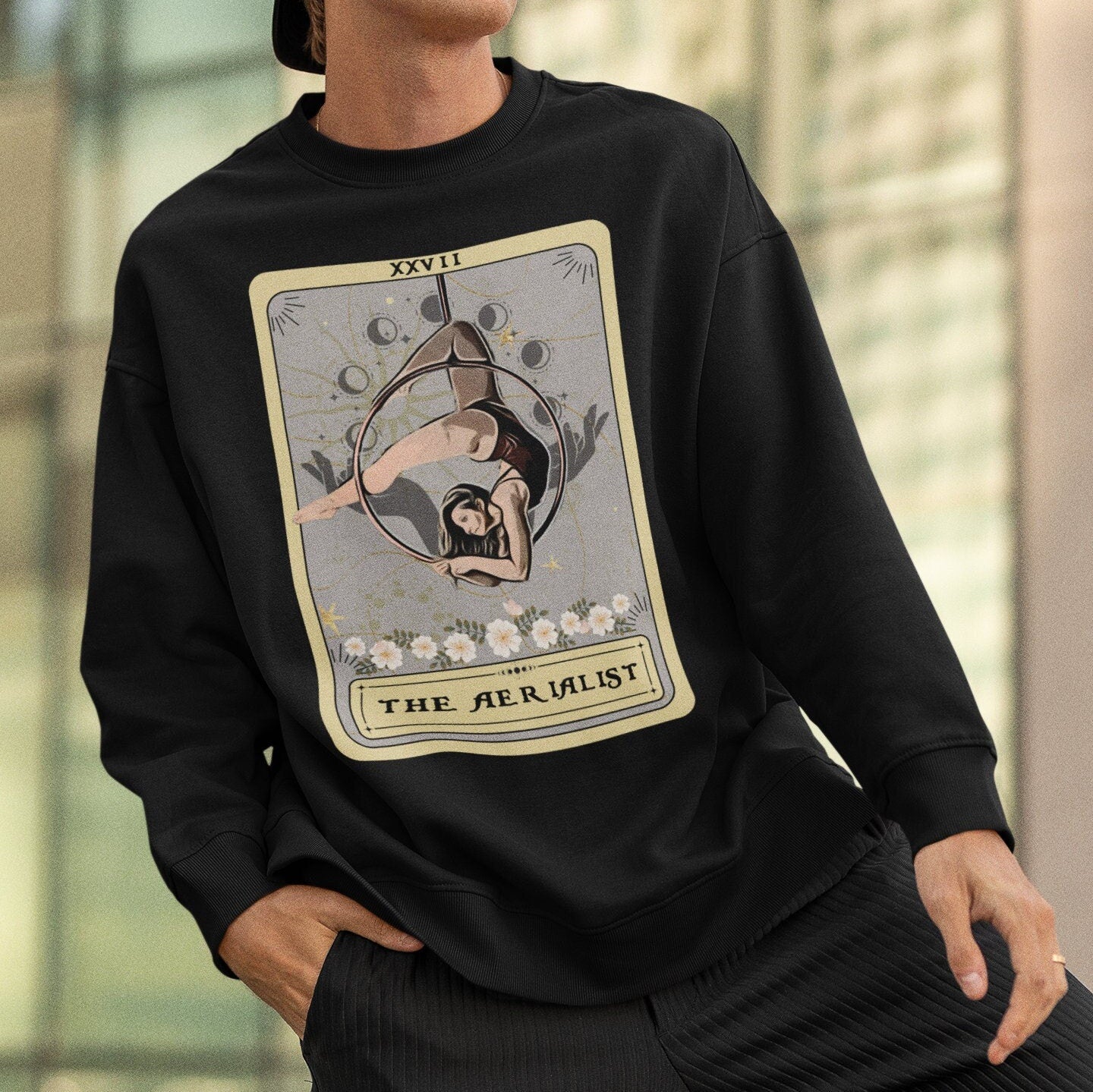 Aerialist Tarot Card Sweatshirt - Aerial Dancer Gift Aerial Hoop Sweater
