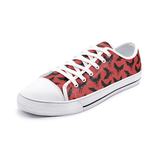 Mothman Sneakers Moth Man Red Unisex Low Top Canvas Shoes West Virginia Cryptid