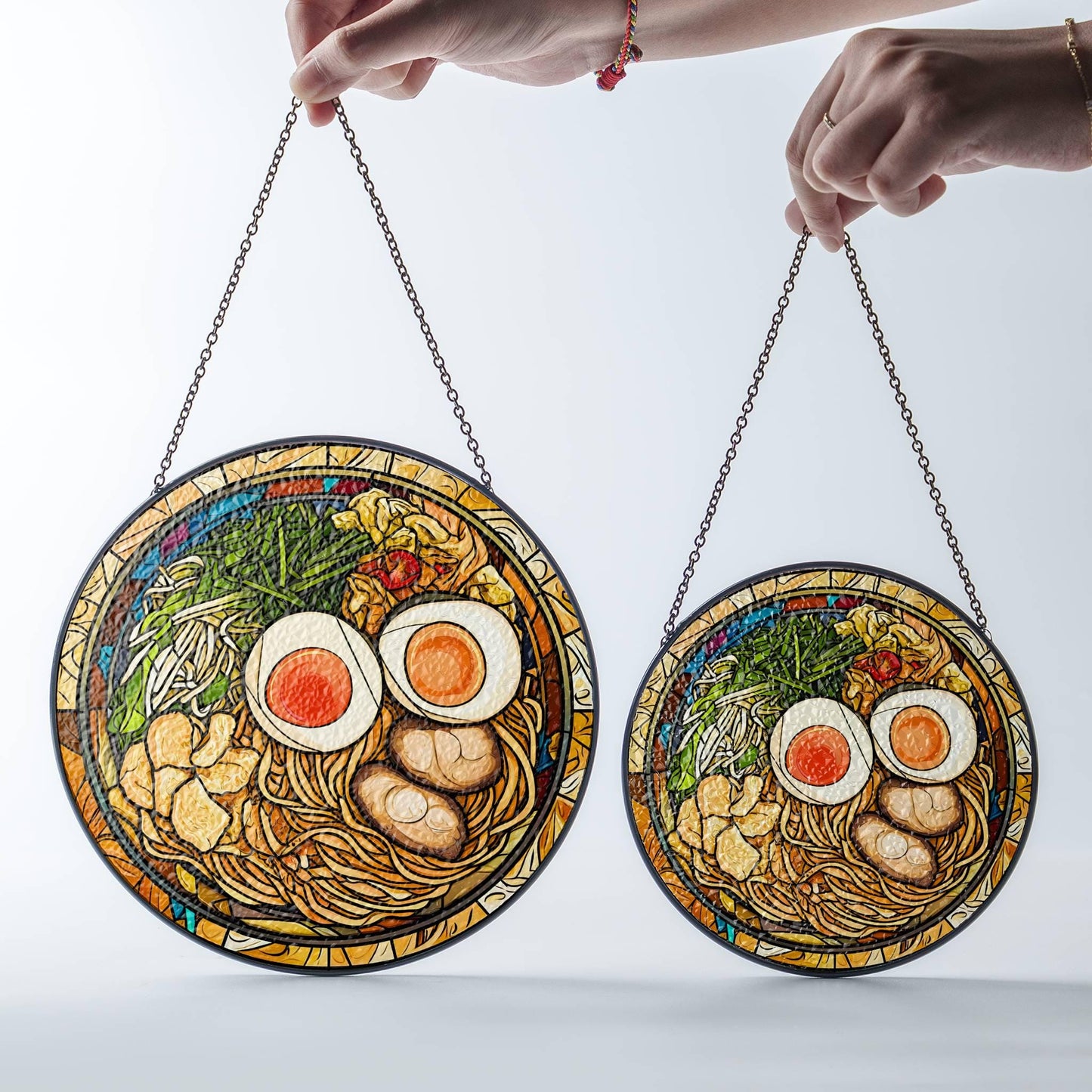 Ramen Stained Glass Japanese Food Sun Catcher Ramen Lover Light Catcher Window Hanging Kitchen Home Decoration Foodie Gift