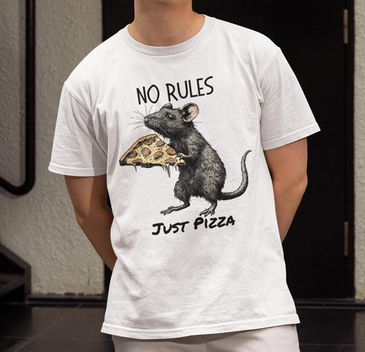 No  Rules Just Pizza Rat Pizza Shirt, Pizza Lover Rat T-shirt